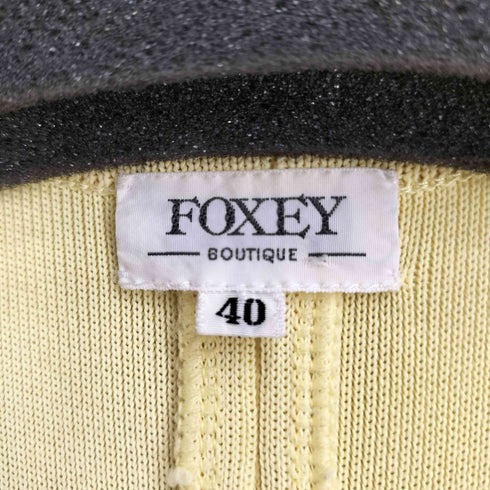フォクシー FOXEY アクリル混 レーヨン ポケット カーディガン レディース 40