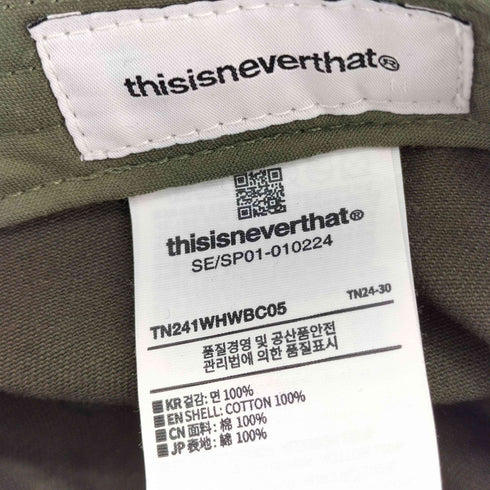 ディスイズネバーザット thisisneverthat Grid Cap メンズ