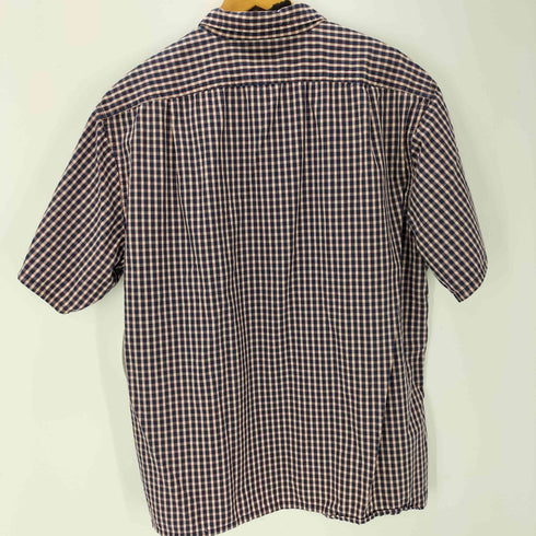 ポロジーンズカンパニーラルフローレン POLO JEANS COMPANY RALPH LAUREN ネコ目ボタン 開襟 オープンカラー チェック シャツ メンズ import:L