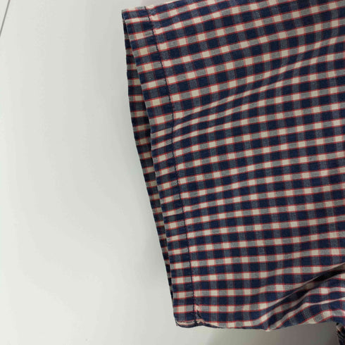 ポロジーンズカンパニーラルフローレン POLO JEANS COMPANY RALPH LAUREN ネコ目ボタン 開襟 オープンカラー チェック シャツ メンズ import:L