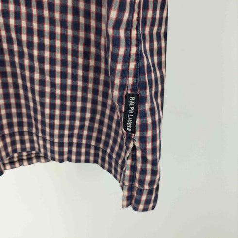 ポロジーンズカンパニーラルフローレン POLO JEANS COMPANY RALPH LAUREN ネコ目ボタン 開襟 オープンカラー チェック シャツ メンズ import:L