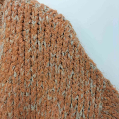 トリコジャンマルク TRICOTS JEAN MARC モヘア混 ボタンレス ローゲージ ニットカーディガン レディース