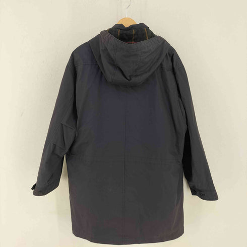 ダックス DAKS 裏地チェック ダウンライナー フーデッド コート メンズ import:L