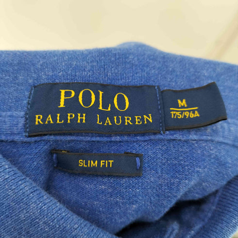 ポロラルフローレン POLO RALPH LAUREN SLIM FIT ポニー 刺繍 鹿の子 ポロ シャツ メンズ import:M