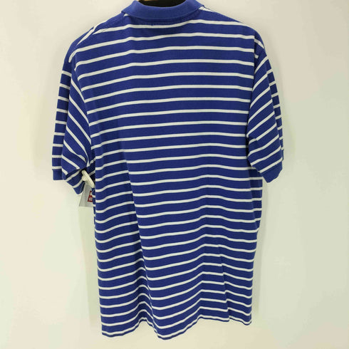 ポロスポーツラルフローレン POLO SPORT RALPH LAUREN ロゴ 刺繍 ボーダー 鹿の子 ポロ シャツ メンズ import:L