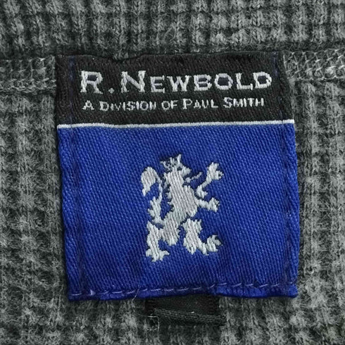 アールニューボールド R.NEWBOLD ワッフル生地 ヘンリーネック ロングスリーブ Tシャツ メンズ import:M