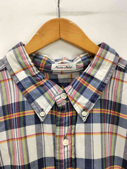 ラルフローレン RALPH LAUREN Bleeding Madras ポニー 刺繍 マドラスチェック ボタンダウン S/S シャツ メンズ 3XB BIG