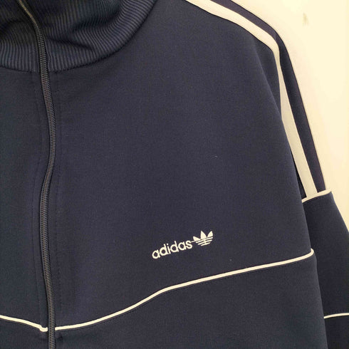 アディダス adidas 80s 万国旗 銀タグ ロゴ刺繍 3ライン トラックジャケット メンズ import:XL
