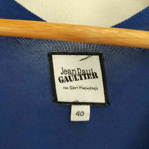 ジャンポールゴルチエセットプルミエ Jean Paul GAULTIER for SEPT PREMIERES コットン アシンメトリー Vネック ニット レディース 40
