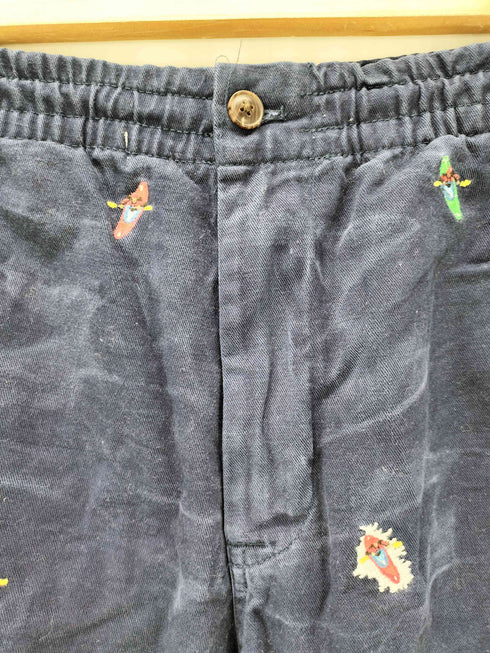 ポロラルフローレン POLO RALPH LAUREN CLASSIC FIT ボート 刺繍 総柄 イージー ショート パンツ ショーツ メンズ S