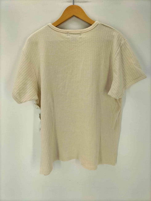 ポロバイラルフローレン Polo by RALPH LAUREN 90S ポニー 刺繍 コットン ポリ 凹凸 ストライプ Tシャツ メンズ import:M
