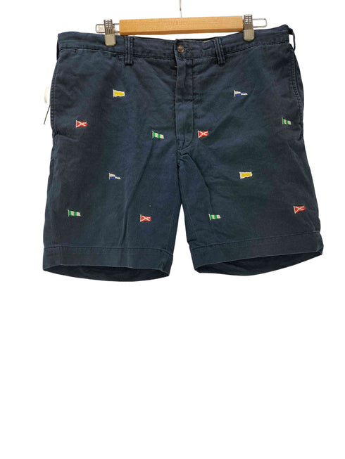 ポロラルフローレン POLO RALPH LAUREN BEDFORD CHINO フラッグ 刺繍 総柄 コットン ツイル チノ ショート パンツ ショーツ メンズ 36