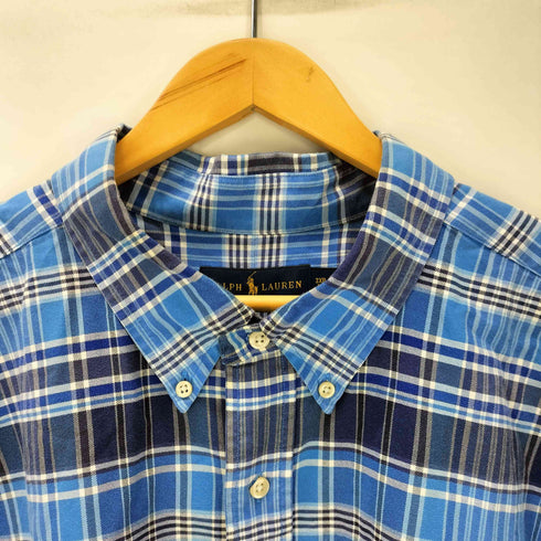 ラルフローレン RALPH LAUREN ポニー 刺繍 ボタンダウン S/S チェック シャツ ビッグサイズ メンズ 3XB BIG