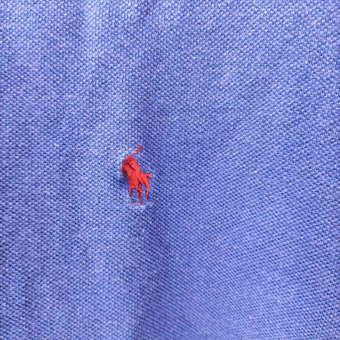 ポロバイラルフローレン Polo by RALPH LAUREN USA製 ポニー 刺繍 鹿の子 ポロ シャツ メンズ import:S