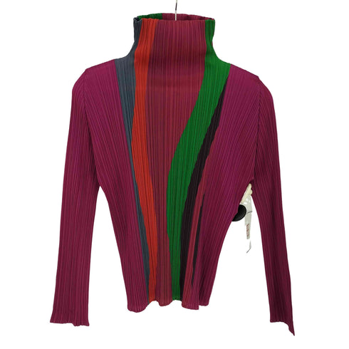 プリーツプリーズイッセイミヤケ PLEATS PLEASE ISSEY MIYAKE 09aw マルチカラー ハイネック プリーツ長袖カットソー レディース JPN:4