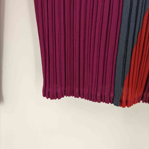 プリーツプリーズイッセイミヤケ PLEATS PLEASE ISSEY MIYAKE 09aw マルチカラー ハイネック プリーツ長袖カットソー レディース JPN:4