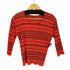 プリーツプリーズイッセイミヤケ PLEATS PLEASE ISSEY MIYAKE 08ss 七分袖ボーダープリーツカットソー レディース JPN:3