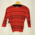 プリーツプリーズイッセイミヤケ PLEATS PLEASE ISSEY MIYAKE 08ss 七分袖ボーダープリーツカットソー レディース JPN:3