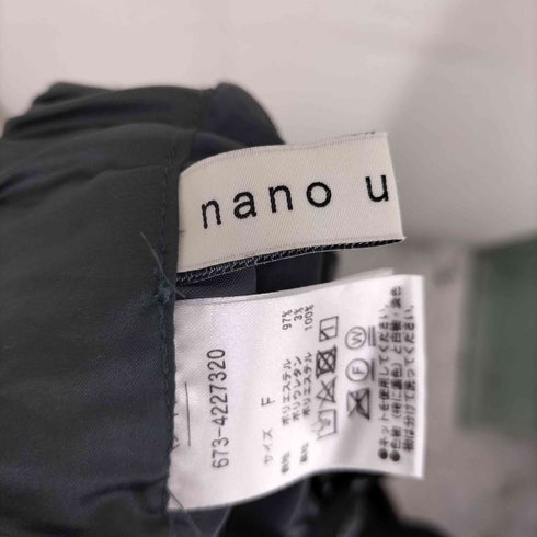 ナノユニバース NANO universe 24AW 消しプリーツサテンワイドパンツ レディース FREE