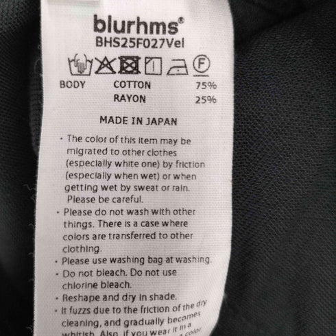 ブラームス BLURHMS Velvet Work Jacket ベルベット ワークジャケット メンズ JPN:4