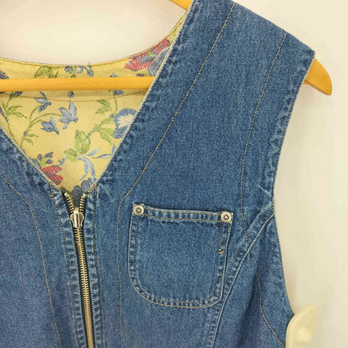 Liz WEAR リバーシブルデザイン デニムジップアップ ベスト レディース