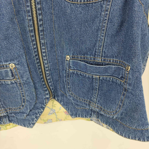 Liz WEAR リバーシブルデザイン デニムジップアップ ベスト レディース