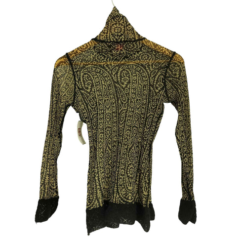 ジャンポールゴルチエクラシック Jean Paul GAULTIER CLASSIQUE 90S ペイズリー ハイネック パワーネット レディース import:M