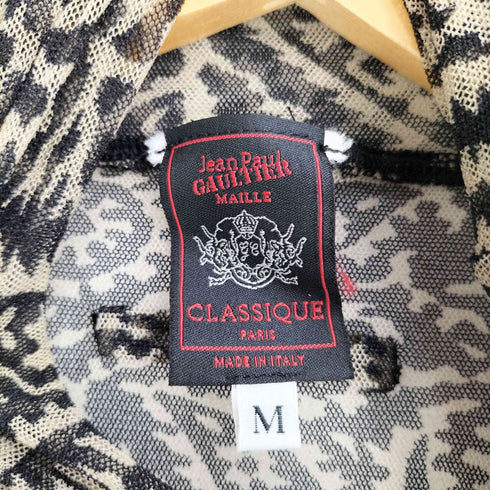 ジャンポールゴルチエクラシック Jean Paul GAULTIER CLASSIQUE 90S ペイズリー ハイネック パワーネット レディース import:M