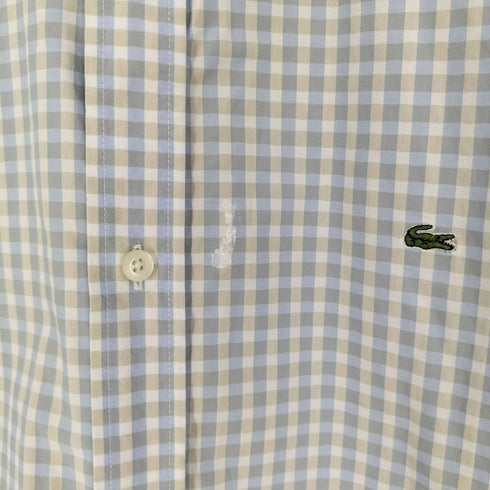 ラコステ LACOSTE チェック レギュラーカラーシャツ メンズ US:40