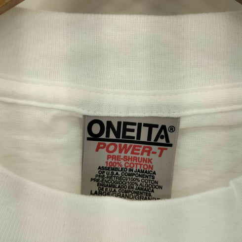 オニータ ONEITA 97年コピーライト SOPHOS エアフォースバックプリント クルーネック半袖Tシャツ カットソー メンズ L