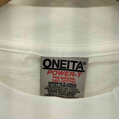 オニータ ONEITA 97年コピーライト SOPHOS エアフォースバックプリント クルーネック半袖Tシャツ カットソー メンズ L