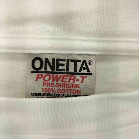 オニータ ONEITA 97年コピーライト SOPHOS エアフォースバックプリント クルーネック半袖Tシャツ カットソー メンズ L