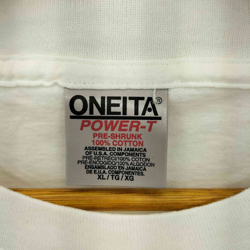 オニータ ONEITA 97年コピーライト SOPHOS エアフォースバックプリント クルーネック半袖Tシャツ カットソー メンズ XL