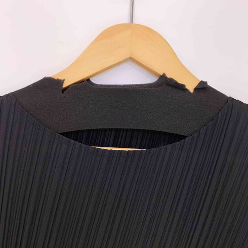 プリーツプリーズイッセイミヤケ PLEATS PLEASE ISSEY MIYAKE 18ss 斜めプリーツ 変形 ノースリーブ フレア ワンピース レディース JPN:3