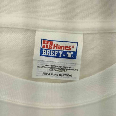 ヘインズ Hanes 98年コピーライト USA製 二枚タグ F-15E フロントプリント クルーネック半袖Tシャツ カットソー メンズ XL