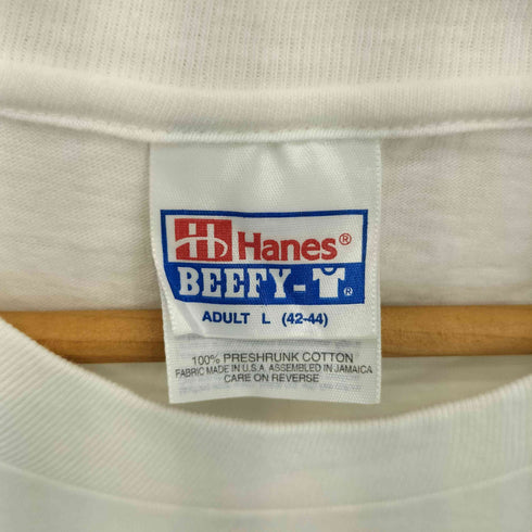 ヘインズ Hanes 92年コピーライト USA製 二枚タグ A-7E CORSAIR 2 7 フロントプリント クルーネック半袖Tシャツ カットソー メンズ  L