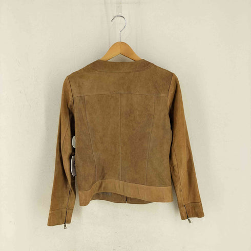 ノーカラー ラムレザー ジャケット レディース import:M