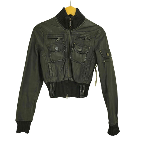 ANNARITA N イタリア製 本革 ジャケット レディース EUR:42