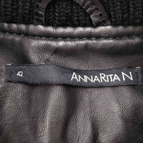ANNARITA N イタリア製 本革 ジャケット レディース EUR:42