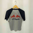 企業ロゴプリント ラグランTシャツ カットソー Y2K メンズ S