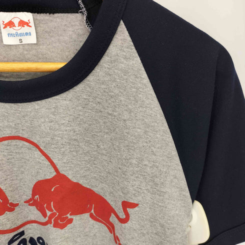 企業ロゴプリント ラグランTシャツ カットソー Y2K メンズ S