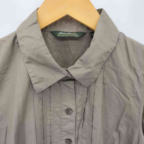 エディーバウアー Eddie Bauer ノースリーブシャツ プリーツデザイン ワンピース レディース PS