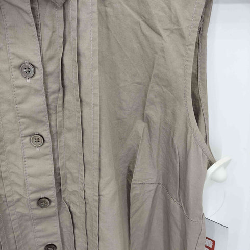 エディーバウアー Eddie Bauer ノースリーブシャツ プリーツデザイン ワンピース レディース PS