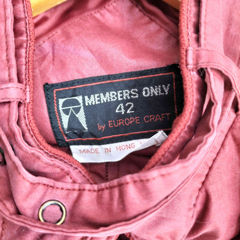 メンバーズオンリー MEMBERS ONLY ジップアップ リブデザイン シングルジャケット メンズ 42