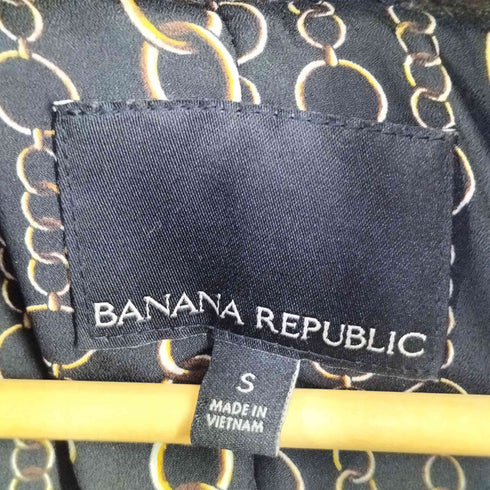 バナナリパブリック BANANA REPUBLIC 裏地総柄 ベルテッド フェイクファーコート レディース import:S
