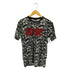 ACDC 総柄デザイン クルーネック半袖Tシャツ カットソー メンズ S