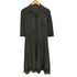 BCBG MAXAZRIA シルク100% 七分袖 ベルテッドシャツワンピース レディース JPN:2
