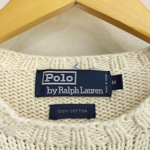 ポロバイラルフローレン Polo by RALPH LAUREN 90S コットン 星条旗 クルーネックニット メンズ import:M