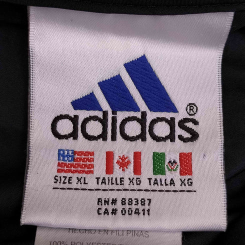 アディダス adidas 90s パフォーマンスロゴ刺繍 裾ドローコード 3ライン フーデッドパッカブルジャケット メンズ import:XL