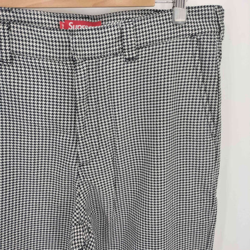 シュプリーム Supreme WORK PANT WHITE HOUNDSTOOTH 千鳥格子 ワーク パンツ メンズ 34
